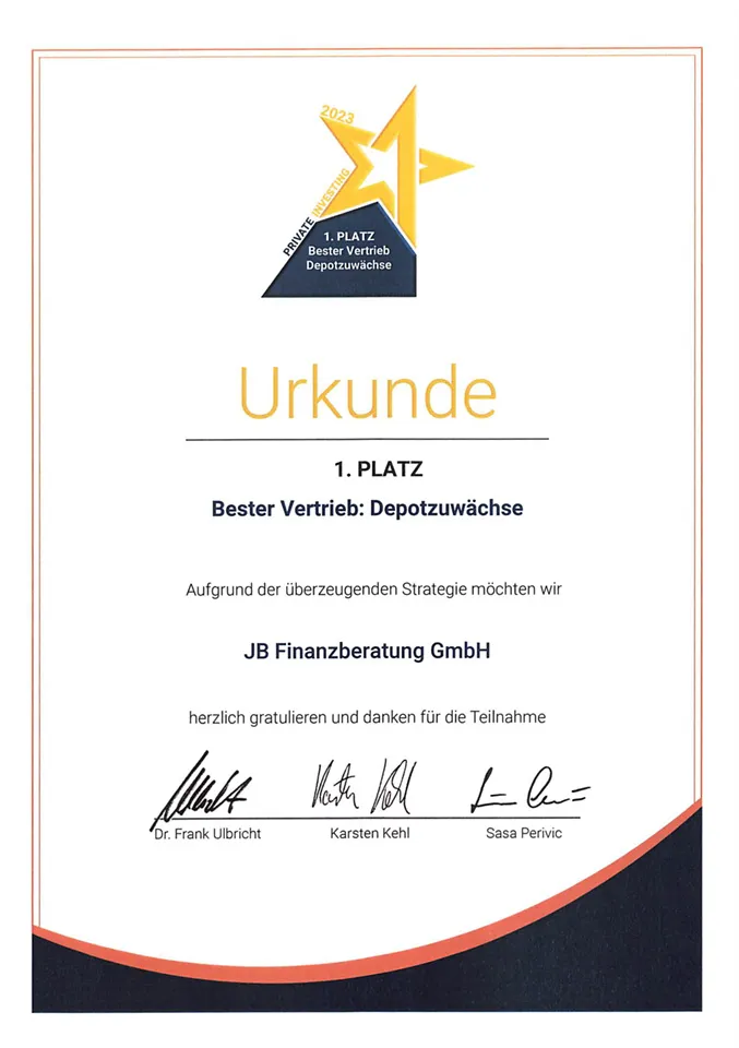 auszeichnung zuwachs